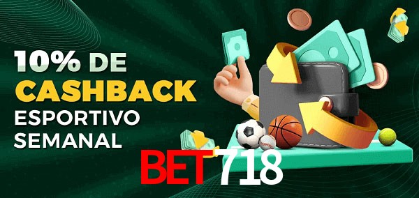 10% de bônus de cashback na Bet718